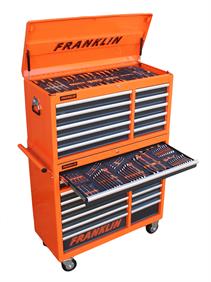 Franklin 42" 24 Drawer Starter Combination Kit 371 Pieces Top Box and Roll Cab