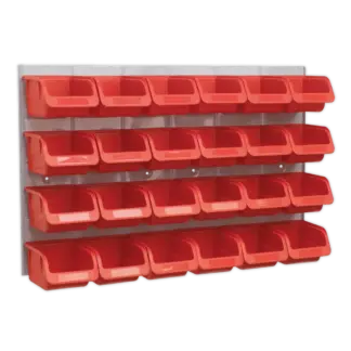 Bin & Panel Combination 24 Bins - Red [TPS130]