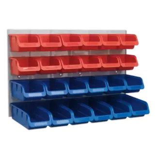 Bin & Panel Combination 24 Bins - Red/Blue [TPS132]
