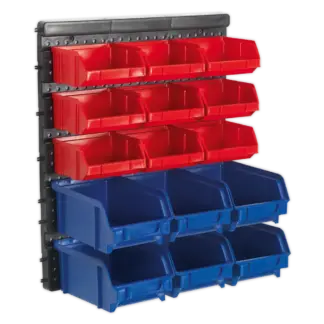 Wall Mounting Bin Storage System with 15 Bins [TPS1569WM]