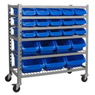 Mobile Bin Storage System with 22 Bins [TPS22]