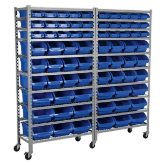 Mobile Bin Storage System with 72 Bins [TPS72]