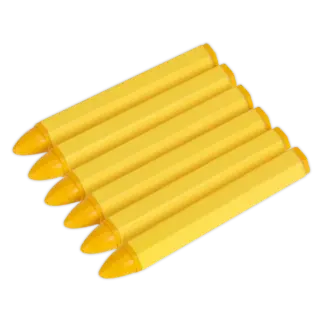 Tyre Marking Crayon, Yellow - Pack of 6 [TST14]