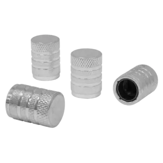 Aluminium Valve Cap 4pc - Silver Anodised [VCA4]