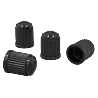 Plastic Valve Caps 4pc - Black [VCP4]