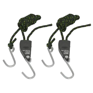 Ratchet Parts Hanger/Tie Down with S-Shaped Hooks 2m - Pack of 2 [VS0114]