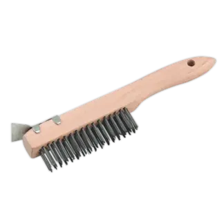 Wire Brush with Steel Fill & Scraper 260mm [WB03]