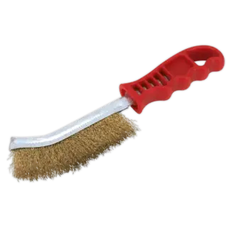 Wire Brush Brassed Steel with Plastic Handle [WB05/R]