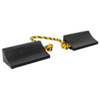 Heavy-Duty Rubber Wheel Chocks - Pair [WC16]