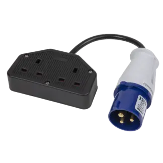 Twin Trailing Socket & Cable Set 16A/13A [WPS16132]