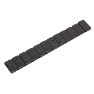 Black Steel Adhesive Wheel Weight 5g Strip of 12 - Pack of 50 [WWSA5B]