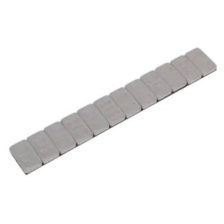 Plastic Coated Zinc Plated Steel Adhesive Wheel Weight 5g Strip of 12 - Pack of 100 [WWSA5PC]
