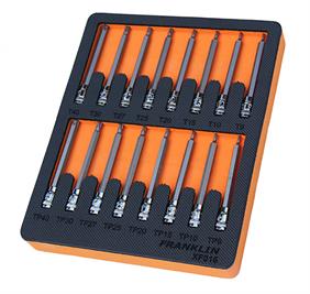 Franklin 16pce 95mm Long Star Bit Set 1/4" dr