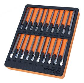 Franklin 20pce 95mm Long Bit Set 1/4"dr