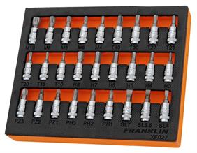 Franklin XF 27 pce Bit Socket Set 1/4" dr