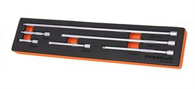 Franklin XF 6 pce Two Stage Wobble and Fixed Extension Bar Set 1/4" dr