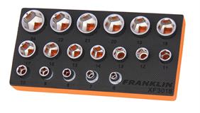 Franklin XF 18 pce 6 pt Socket Set 3/8" dr