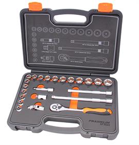 Franklin XF 23 pce 6 pt Socket Set 3/8" dr