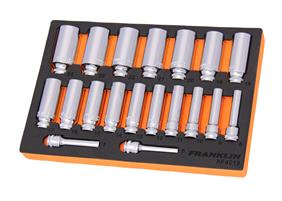 Franklin XF 19 pce 6 pt Deep Socket Set 3/8" dr