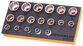 Franklin XF 18 pce 12 pt Socket Set 3/8" dr