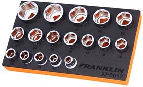 Franklin XF 17 pce 6 pt Socket Set 1/2" dr