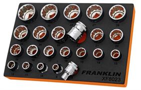 Franklin XF 23 pce 12 pt Socket Set 1/2" dr £7.50 List Price Saving
