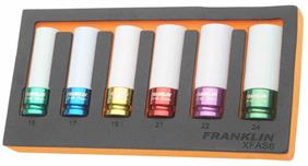 Franklin XF 6 pce 6 pt Alloy Wheel Nut Socket Set