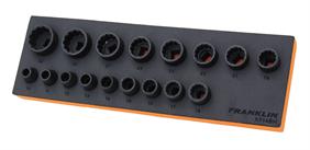 Franklin 17pce 12pt Standard Impact Socket Set 1/2"Dr