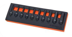 Franklin XF 10 pce Impact Hexagon Bit Socket Set 3/8" dr