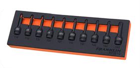 Franklin XF 10 pce Impact Star Bit Socket Set 3/8" dr