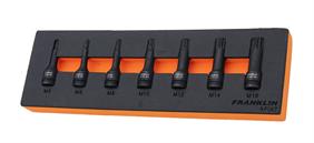 Franklin 7 pce Impact Spline Bit Socket Set 3/8"Dr