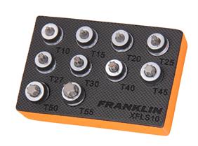 Franklin XF 10 pce Low Profile Star Socket Set 3/8" dr