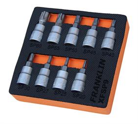 Franklin 9 pce Star Plus Bit Socket Set 3/8" dr