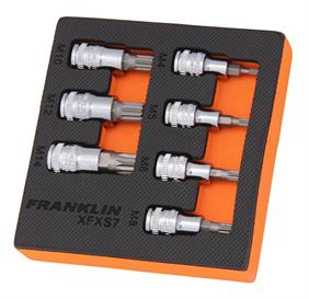 Franklin XF 7 pce Spline Bit Socket Set 3/8" dr