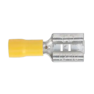 Push-On Female Terminal 9.5mm, Yellow - Pack of 100 [YT14]