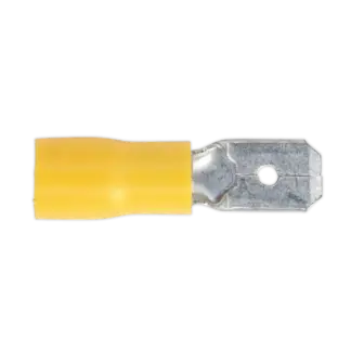 Push-On Male Terminal 6.3mm, Yellow - Pack of 100 [YT15]