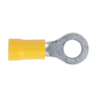 Easy-Entry Ring Terminal 6.4mm (1/4"), Yellow - Pack of 100 [YT19]