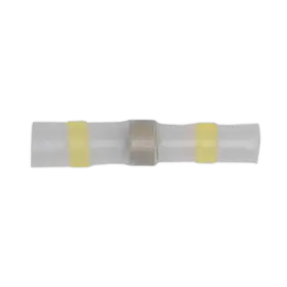 Heat Shrink Butt Connector Solder Terminal 12-10 AWG, Yellow - Pack of 25 [YTSSB25]