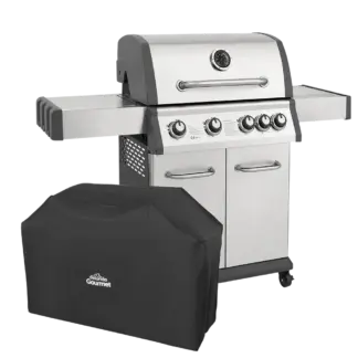 Dellonda 4+1 Burner Deluxe Gas BBQ Grill with Piezo Ignition & Thermometer & Cover - Stainless Steel [DG231]