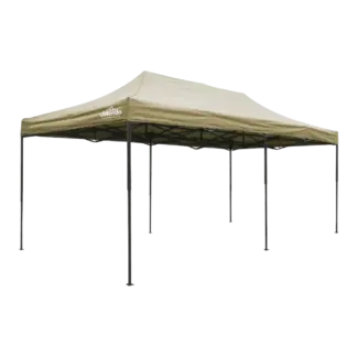 Dellonda Premium 3x6m Pop-Up Gazebo, Heavy Duty, PVC Coated, Water-Resistant Fabric Supplied with Carry Bag, Rope, Stakes & Weight Bags - Beige Canopy [DG138]