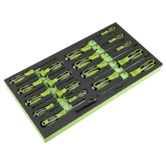 Siegen Hammer-Thru Screwdriver, Bit Driver & Bit Set with Tool Tray 28pc [S01281]