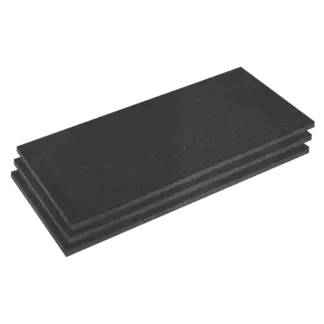 Easy Peel Shadow Foam® 1200 x 550 x 30mm, Black/Black - Pack of 3 [SFPK30BK]