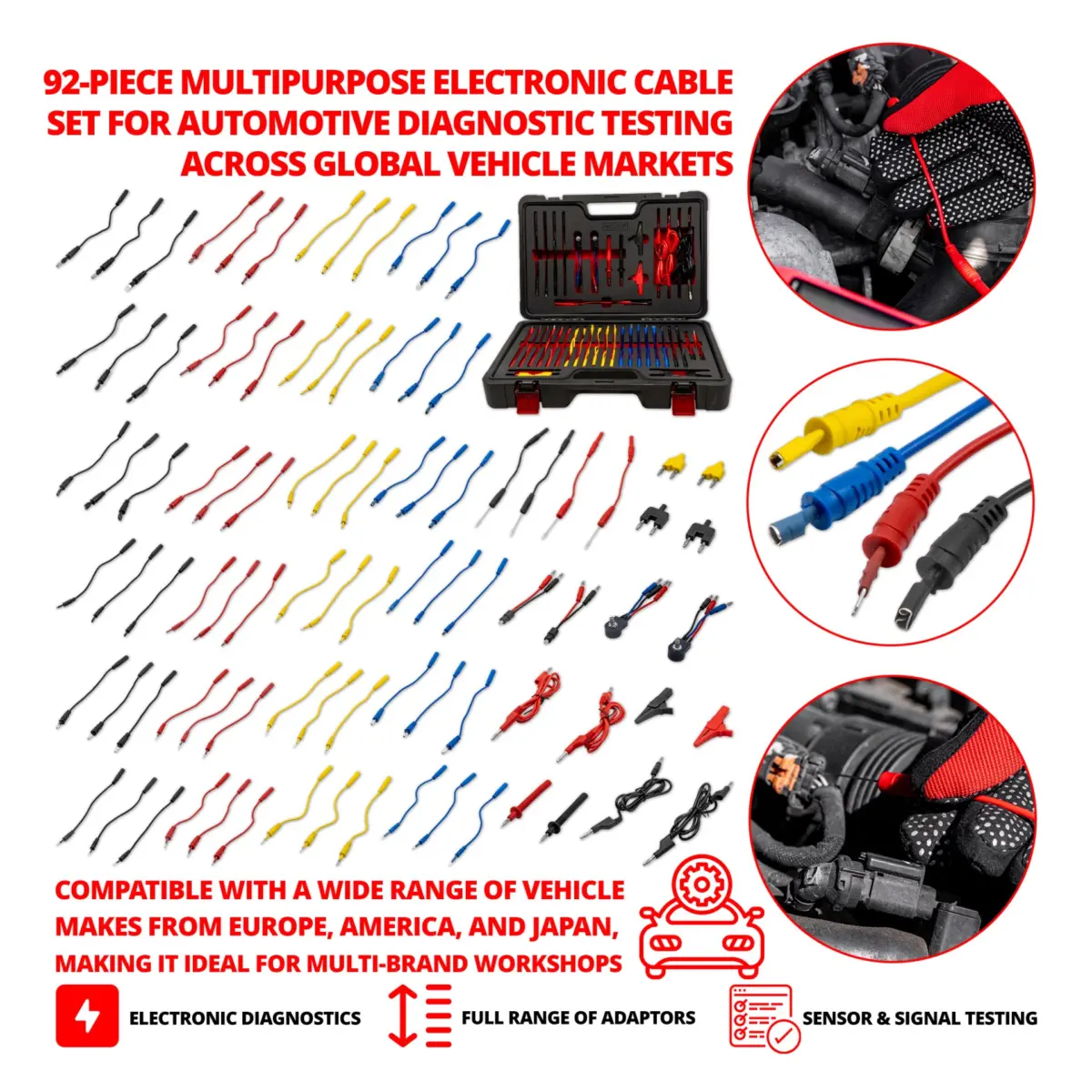 92-Piece Multipurpose Electronic Cable Set - Image 3