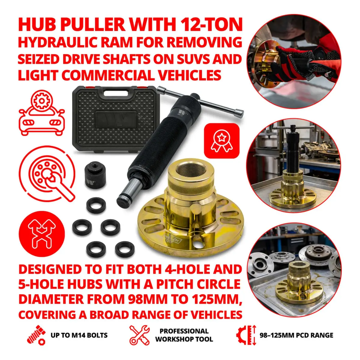 Hub Puller & 12-Ton Hydraulic Ram - Image 3