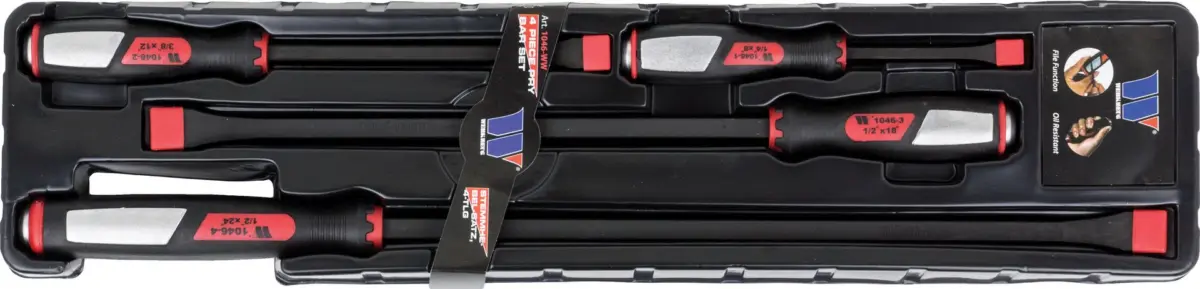 Heavy Duty Pry Bar Set; 4-Piece