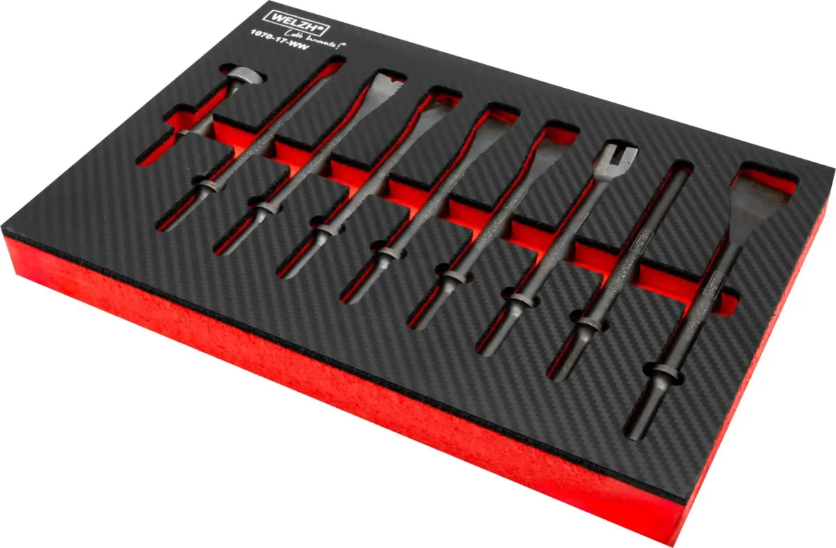 Vibration Hammer Chisel Adaptors, 9-Piece