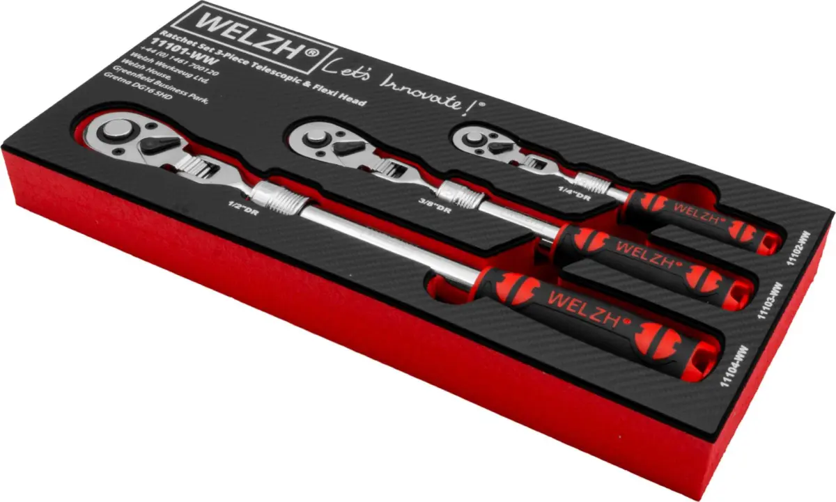 Ratchet Set; 3-Piece Telescopic & Flexi Head