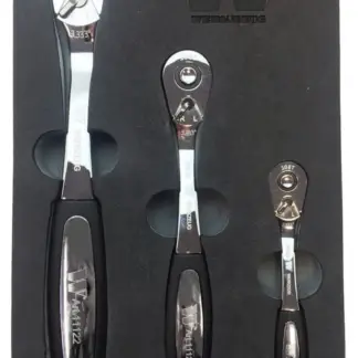 Ratchet Set; 108-Tooth Soft Grip Handle Ratchet 3-Piece Set