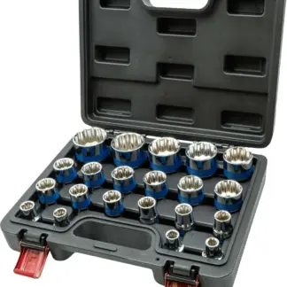 21-Piece 1/2''dr 12-Point Sockets 8-36 mm