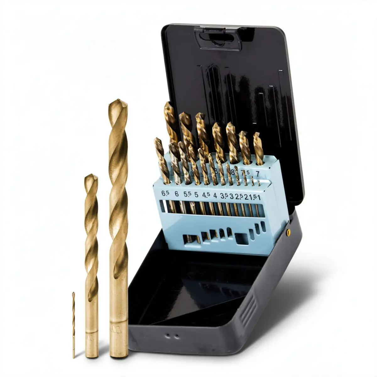 19-Piece Left Cutting Drill Bits 1-10MM